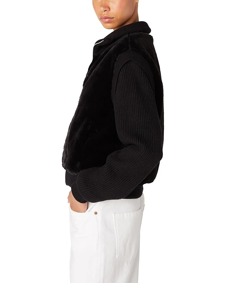 Blank NYC Faux Fur Sweater Detail Bomber Jacket | Coats & Outerwear - Image 2