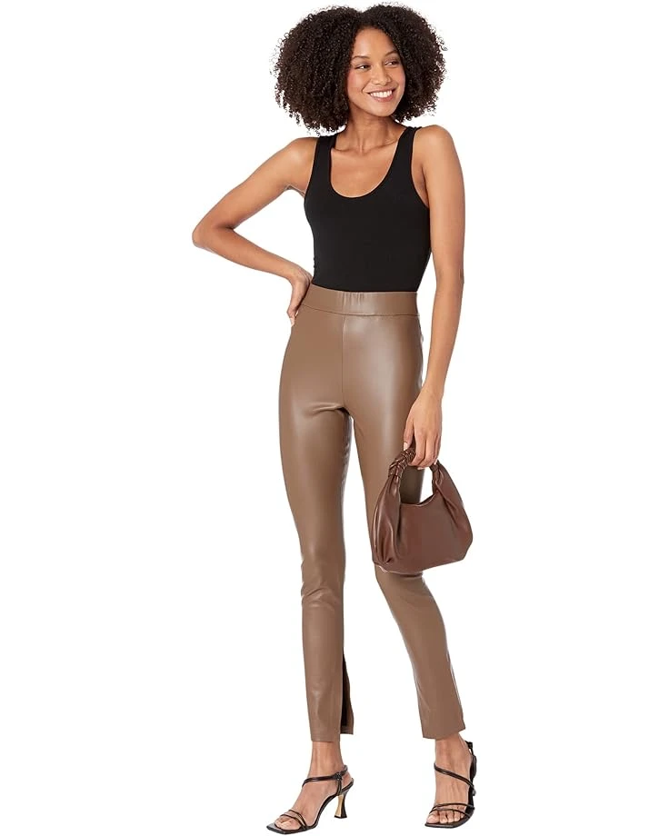 Blank NYC Leather Leggings with Slit in Love Much | Pants - Image 4