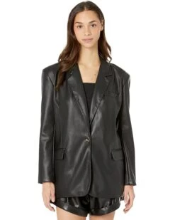 Blank NYC Leather Oversized Blazer | Coats & Outerwear