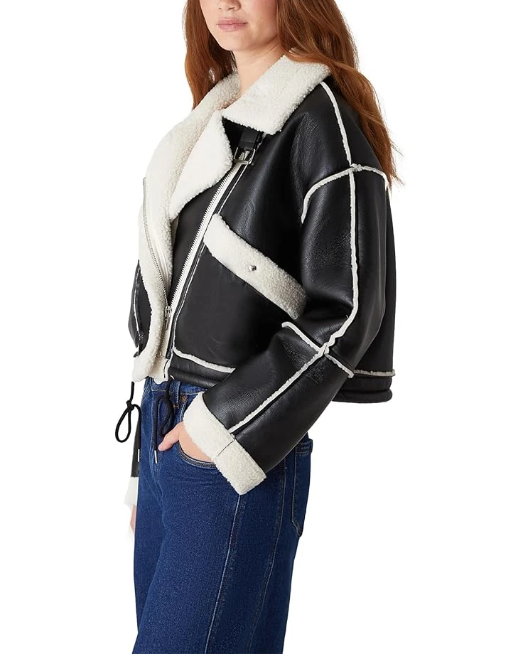 Blank NYC Leather and Sherpa Bonded Moto Jacket | Coats & Outerwear - Image 3