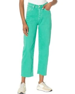 Blank NYC Baxter Straight Leg Five-Pocket Jeans in Green