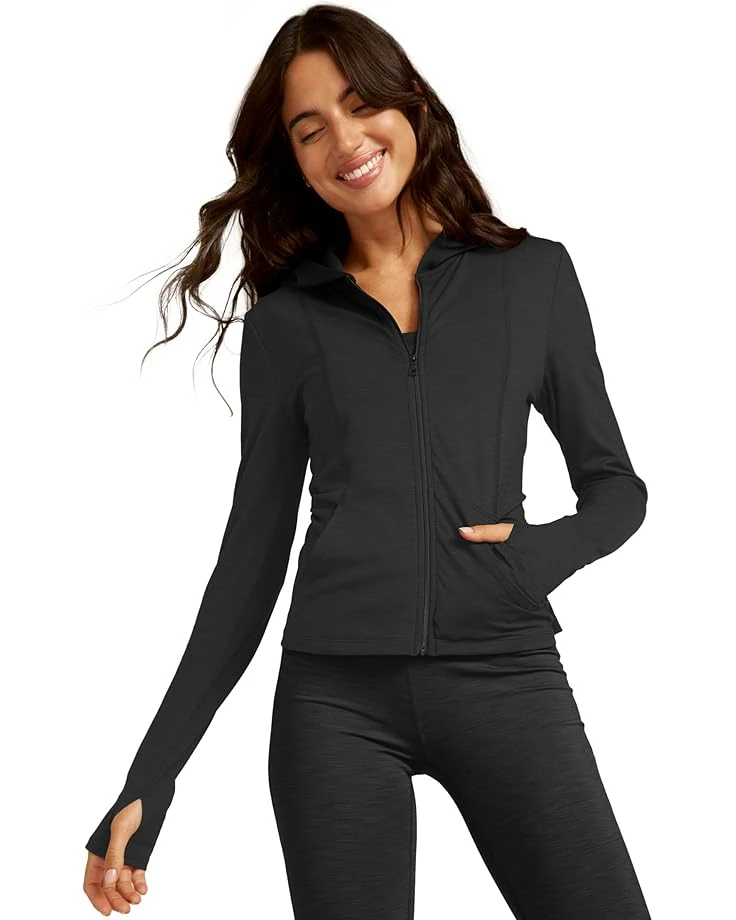 Beyond Yoga Heather Rib Morning Jog Hoodie | Coats & Outerwear