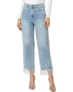 Blank NYC Heart And Soul Baxter Denim Jeans With Rhinestone Fringe Detail