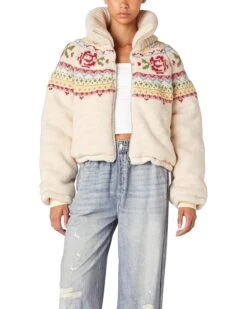 Blank NYC High Collar Knit Puffer Jacket | Coats & Outerwear