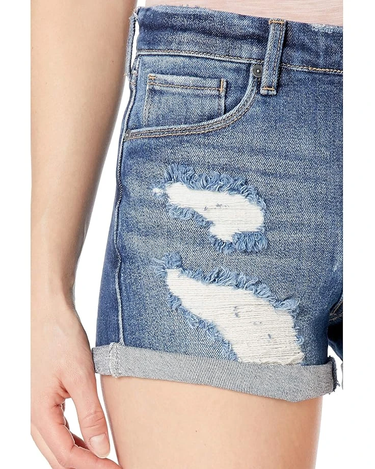 Blank NYC The Fulton High-Rise Denim Roll Up Shorts in Drastic Action - Image 4